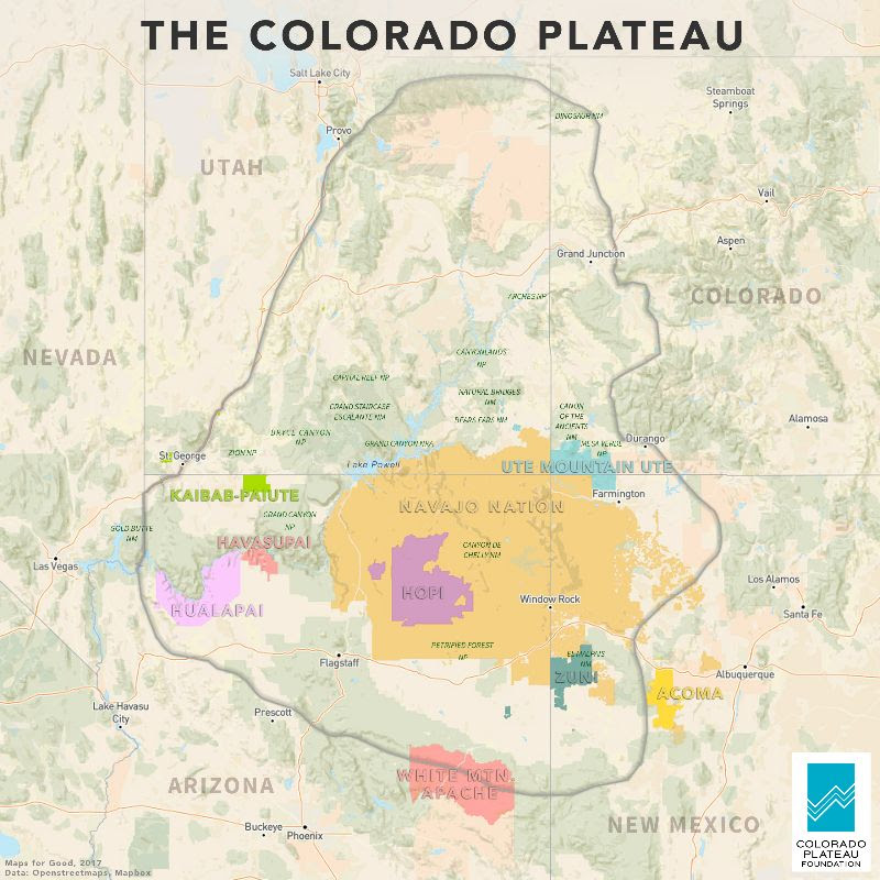 map of the colorado plateau